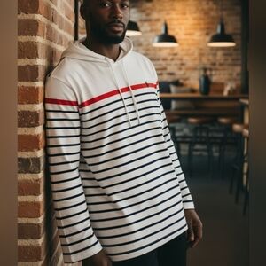 EUC Polo Ralph Lauren XXL Striped Long Sleeve Hooded Shirt - Classic Fit!
